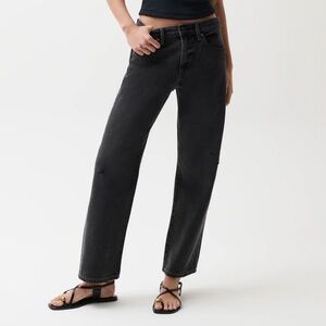 Pistola LEXI MID RISE BOWED STRAIGHT JEAN - MERCURY